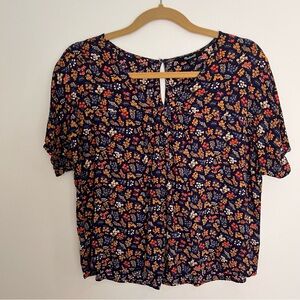 Madewell Floral Print Short Sleeve Top